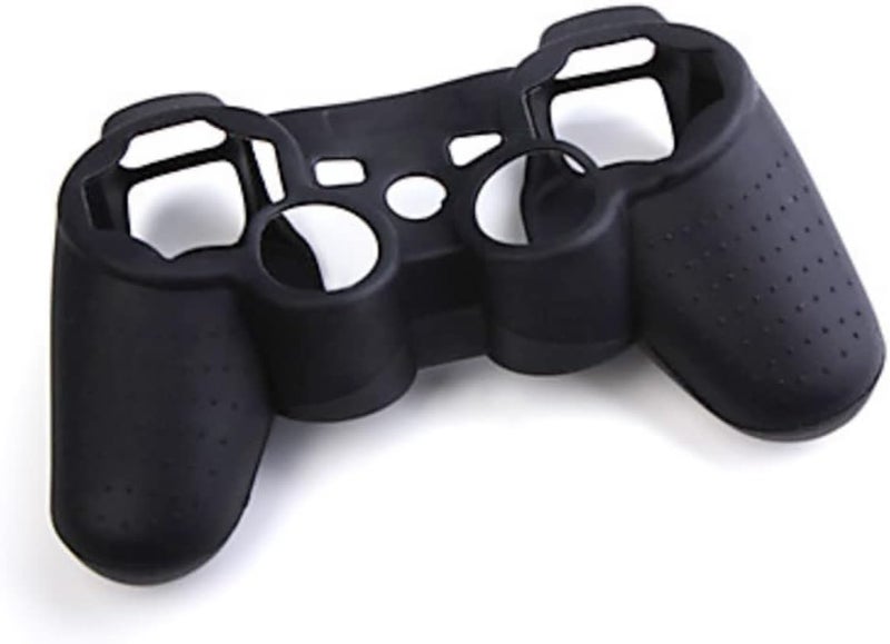 OSTENT غطاء واقي من السيليكون الجل الناعم لجهاز التحكم في سوني بلاي ستيشن PS2 PS3 باللون الأسود - Image 2